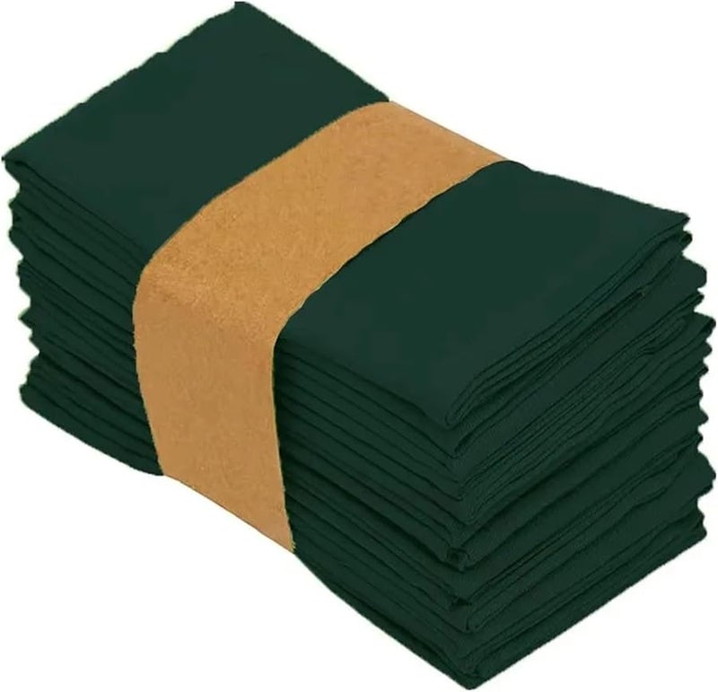 مناديل قماش حمراء قابلة لإعادة الاستخدام، مجموعة من 24 قطعة للمطبخ ومائدة الطعام والاستخدام المنزلي - Image 4